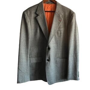 Men's Custom Marzoni Herringbone Silk & Wool Suit Jacket